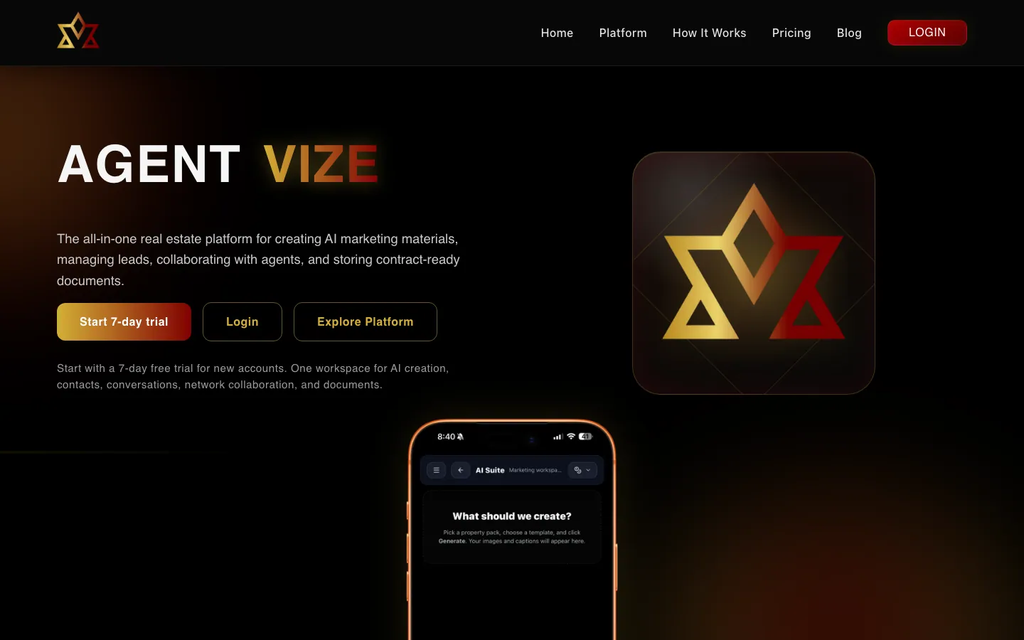 AgentVize website preview